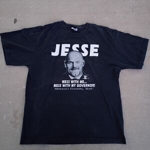 Jesse Ventura Minnesota Black White Graphic 90's Y2K T-Shirt Men's Size XL